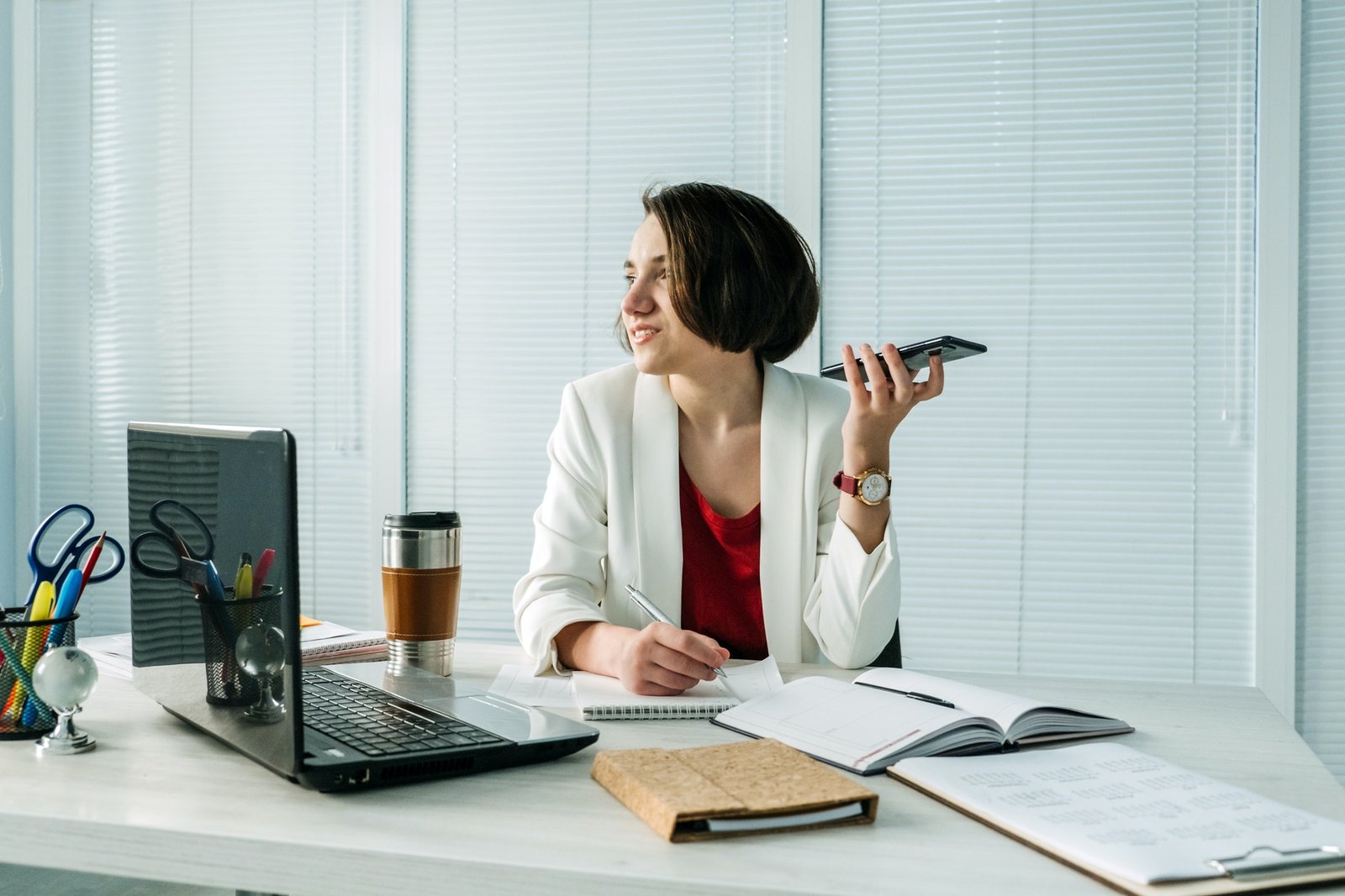 Legal Business Consultant, Legal Advisor, female lawyer businesswoman talking on cell phone